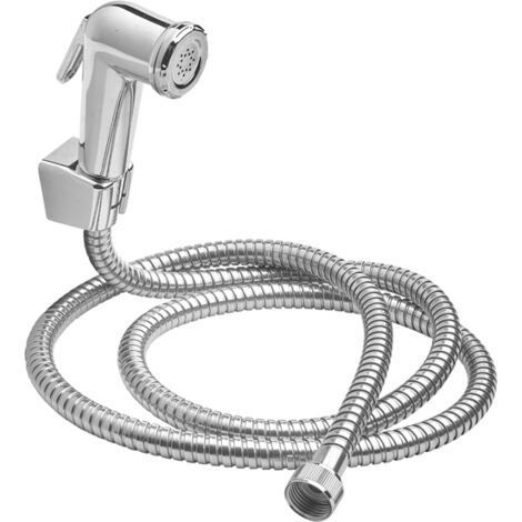 DOCCETTA cromata CON PULSANTE + tubo "SHUT-OFF" MAURER doccia bagno
