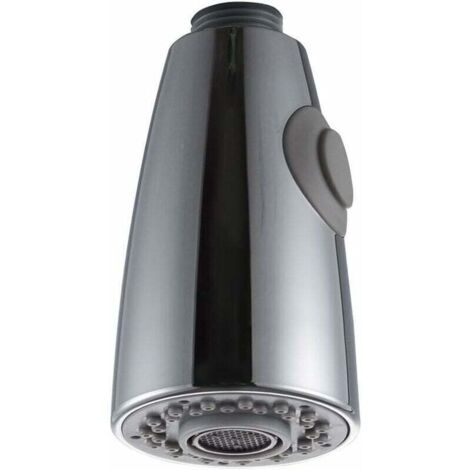 Doccetta estraibile di ricambio per rubinetto da cucina a due funzioni per lavello da cucina, testa di spruzzo cromata da 1/2"