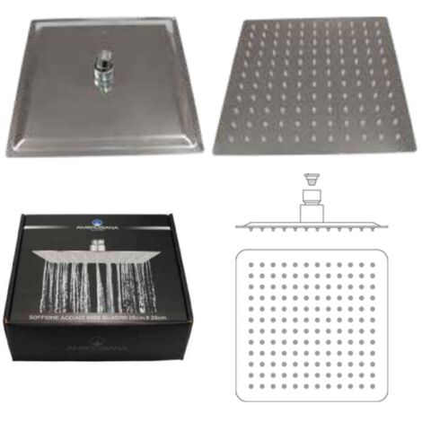 DOCCETTA GIUNTO ORIENTABILE QUADRA 200MM ACCIAIO INOX