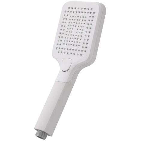 Doccetta quadrata 26,6 cm con tre tipi di getto bianco opaco in ABS Hidra