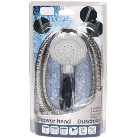 Doccetta Telefono Doccia Diametro 7cm Avec Tubo Flessible Acciaio 150cm