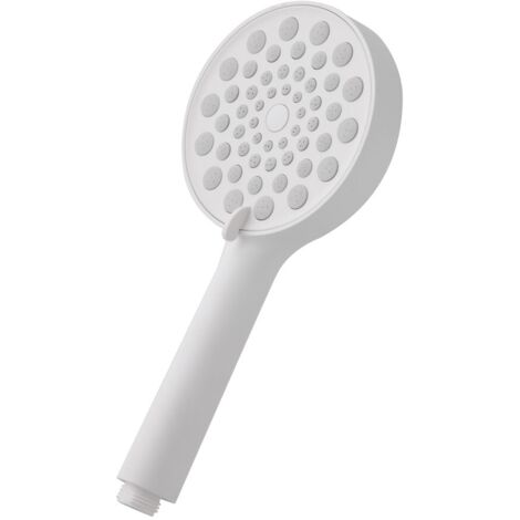 Doccetta tonda 26 cm con tre tipi di getto bianco opaco in ABS Hidra