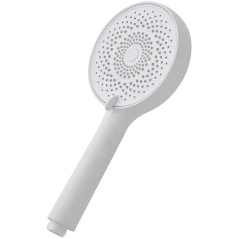 Doccetta tonda moderna 26cm bianco opaco a tre getti in ABS anticalcare Hidra