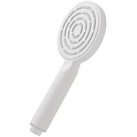 Doccetta tonda monogetto da 23,5 cm bianco opaco in ABS anticalcare Hidra