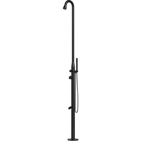 Doccia Da Esterno In Acciaio Inox Nero Cm 228x18x17,5 Sined Doccia Stintino Nera