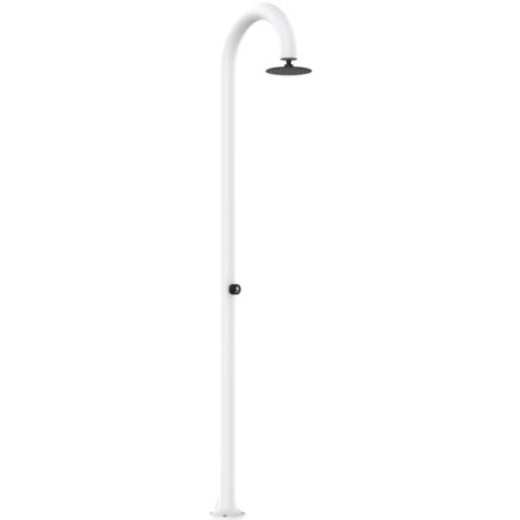 Doccia da Giardino ad Acqua Fredda in Alluminio con Timer Sined Luna Bianco