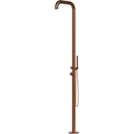 Doccia da Giardino in Acciaio Inox con Doccino Sined Chia Oro Rosa