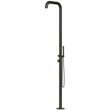 Doccia da Giardino in Acciaio Inox con Miscelatore e Doccino Sined Chia Canna di Fucile
