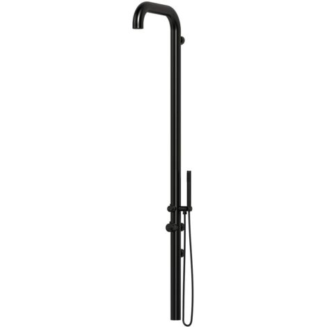 Doccia da Giardino in Acciaio Inox Montaggio a Parete Sined Chia Nero