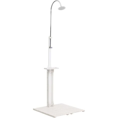 Doccia da Giardino in Legno con Ugello girevole vari colori colore : BIANCO