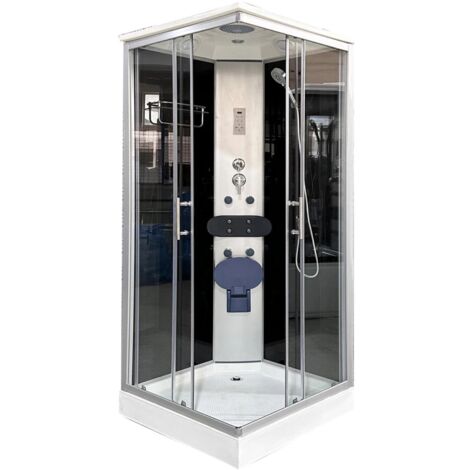 doccia idromassaggio decor bagno "venere" con sedile 90x90x215 cm