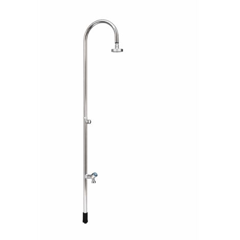 Doccia in acciaio inox 1 braccio C/43 canna con pediluvio