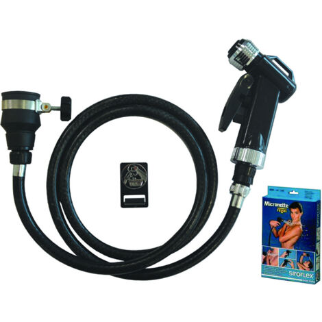 DOCCIA LAVATESTA PER LAVABO "MICRONETTE REGAL" NERO 2010/S SIROFLEX