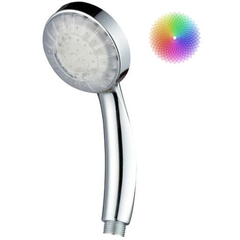 7/ colori LED soffione Light Handheld romantico LED bagno colorato doccia Colorato