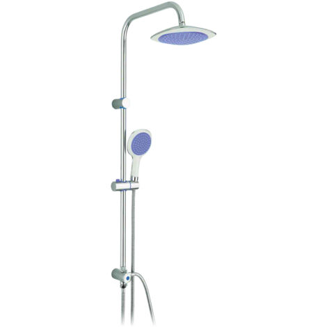 Doccia mix flower lilla saliscendi cromato Ø20 doccetta Ø12 110cm