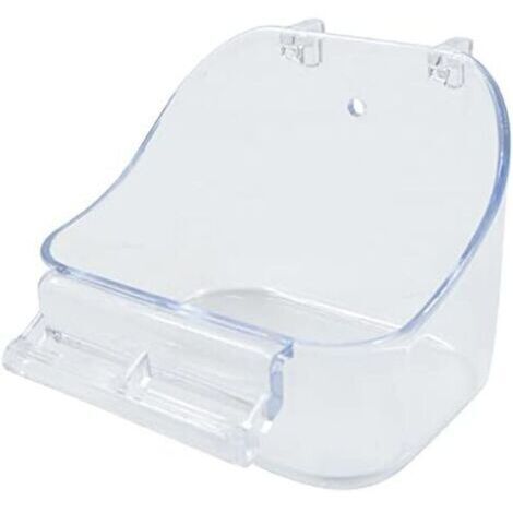 Doccia per uccelli 12,8x9,5x10cm - Vasca da bagno trasparente, gabbia per la pulizia, strumento da appendere, vasca da bagno per pappagalli, parrocchetti, piccoli uccelli, maina, passeri C