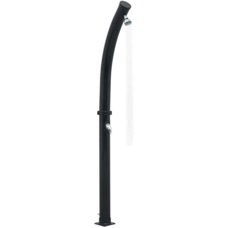Doccia solare con soffione girevole in pvc + abs per esterno giardino 11,5x11,5xH222 cm