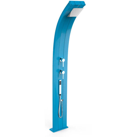 Doccia solare curva in alluminio Dada 340 Arkema 30 Lt  Blu