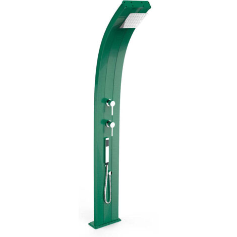 Doccia solare curva in alluminio Dada 340 Arkema 30 Lt  Verde