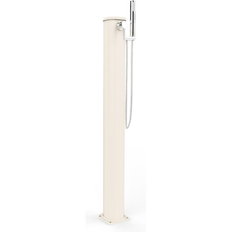 Doccia Solare da Esterno Giardino 20L Miscelatore e Doccetta Mobile Arkema Jolly Go Bianco Crema
