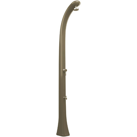 Doccia Solare da Esterno Giardino 20L Miscelatore e Lavapiedi Arkema Happy One Dove Gray