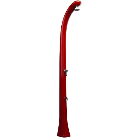 Doccia Solare da Esterno Giardino 20L Miscelatore e Lavapiedi Arkema Happy One Ruby