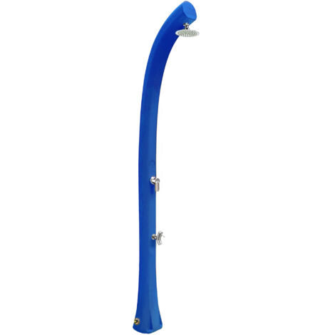 Doccia Solare da Esterno Giardino 26L Miscelatore e Lavapiedi Arkema New Happy Blu