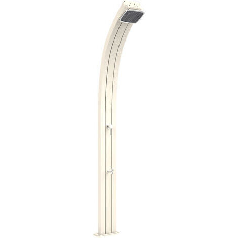 Doccia Solare da Esterno Giardino 30L Miscelatore e Lavapiedi Arkema Spring Bianco Crema