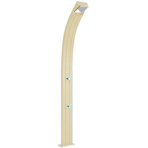 Doccia Solare da Esterno Giardino 30L Miscelatore e Lavapiedi Arkema Spring Champagne Bronze