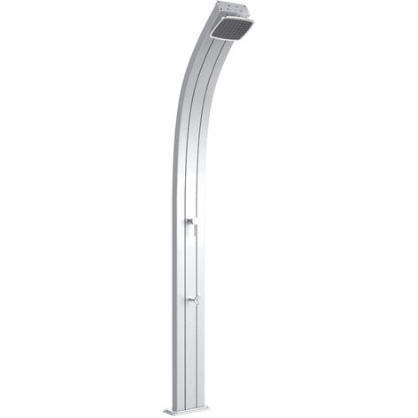 Doccia Solare da Esterno Giardino 30L Miscelatore e Lavapiedi Arkema Spring Inox Paint