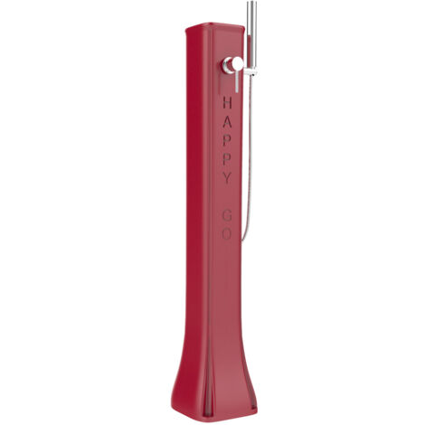 Doccia solare da giardino 23l miscelatore e doccetta mobile arkema happy go cherry