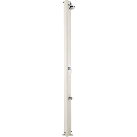 Doccia Solare da Giardino 25L Miscelatore e Lavapiedi Arkema Jolly S Bianco Crema