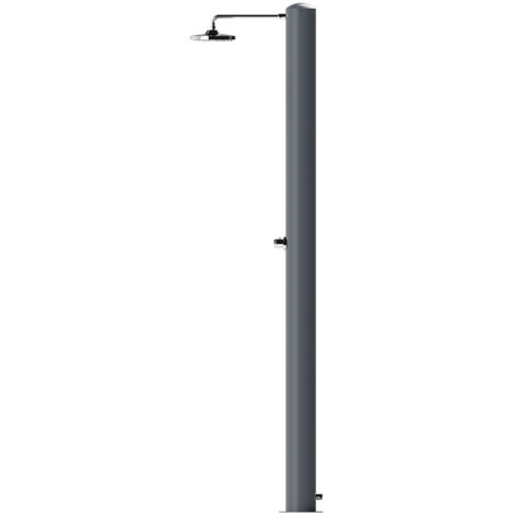Doccia Solare da Giardino 28 L Soffione Eco Rain e Miscelatore Temporizzato Tevere TA Grigio Ardesia