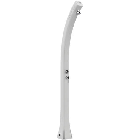 Doccia solare da giardino 28l miscelatore temporizzato arkema happy beach bianco