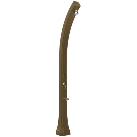 Doccia Solare da Giardino 28L Miscelatore Temporizzato e Lavapiedi Arkema Happy Beach Dove Gray