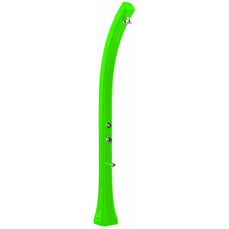 Doccia Solare da Giardino 28L Miscelatore Temporizzato e Lavapiedi Arkema Happy Beach Verde