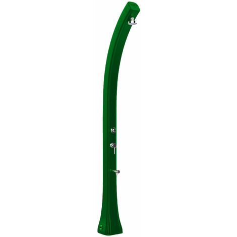 Doccia Solare da Giardino 28L Miscelatore Temporizzato e Lavapiedi Arkema Happy Beach Verde Scuro
