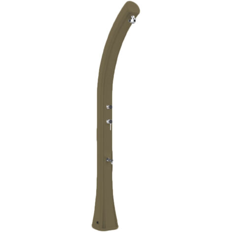 Doccia Solare da Giardino 35L Miscelatore e Lavapiedi e Temporizzatore Arkema Happy XL Dove Gray