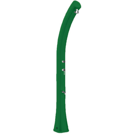 Doccia Solare da Giardino 35L Miscelatore e Lavapiedi e Temporizzatore Arkema Happy XL Verde Scuro