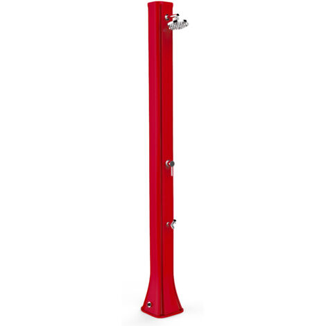 Doccia Solare da Giardino 40L Miscelatore e Lavapiedi Arkema Big Happy Five Ruby