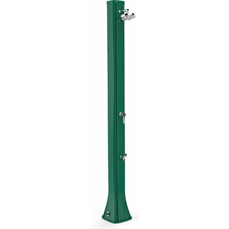 Doccia Solare da Giardino 40L Miscelatore e Lavapiedi Arkema Big Happy Five Verde Scuro