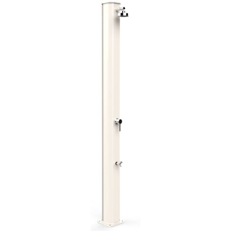 Doccia solare da giardino 40l miscelatore e lavapiedi arkema big jolly bianco crema