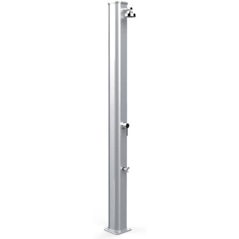 Doccia Solare da Giardino 40L Miscelatore e Lavapiedi Arkema Big Jolly Inox Paint
