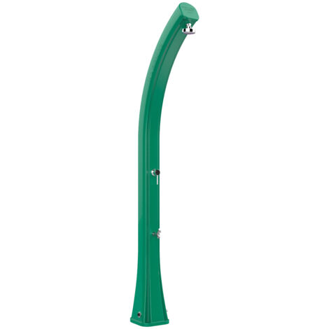 Doccia solare da giardino 44l miscelatore e lavapiedi arkema happy xl verde scuro