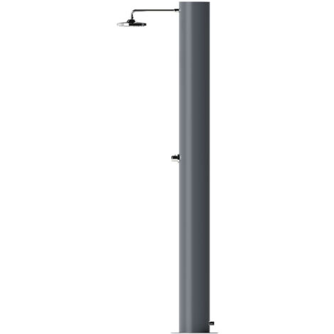 Doccia Solare da Giardino 70 L Soffione Eco Rain e Miscelatore Temporizzato Arno TA Grigio Ardesia
