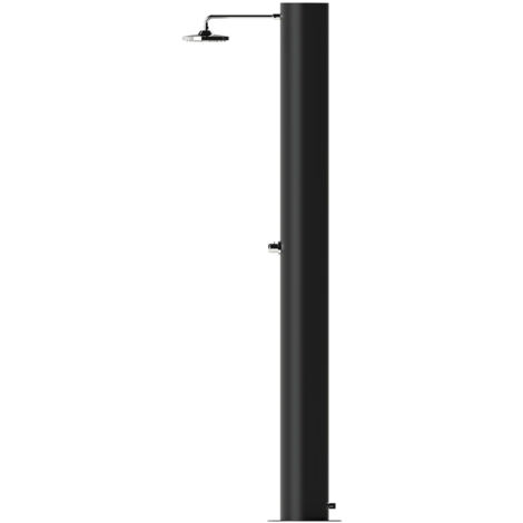 Doccia Solare da Giardino 70 L Soffione Eco Rain e Miscelatore Temporizzato Arno TN Nero Opaco