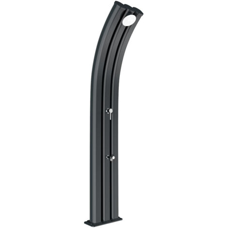 Doccia Solare da Giardino 75L Miscelatore e Lavapiedi Arkema Energy Pro Grigio Antracite