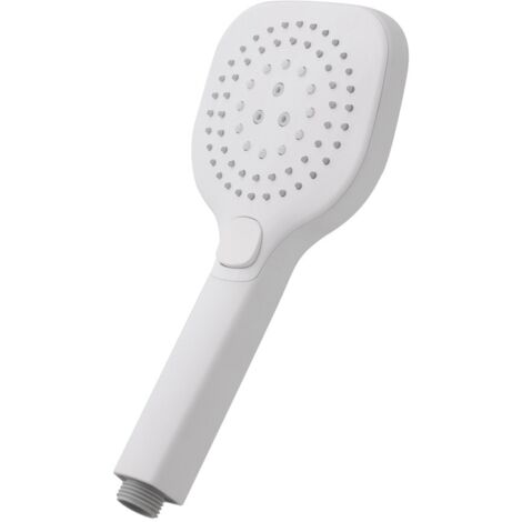 Doccino arrotondato 26 cm con tre tipi di getto bianco opaco in ABS Hidra