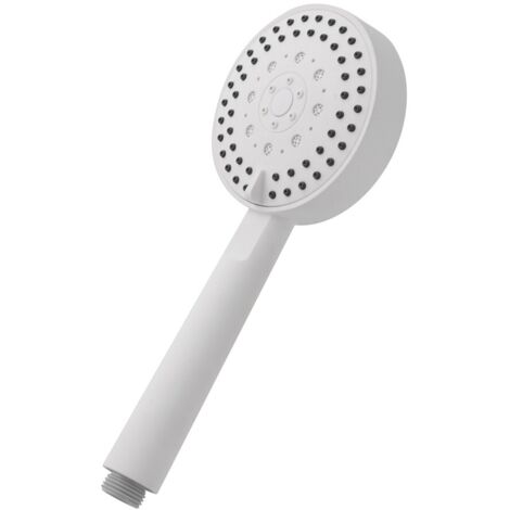 Doccino tondo 25,5cm bianco opaco multigetto a getti concentrici in ABS anticalcare Hidra