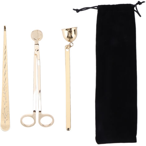 Dochtschneider aus Edelstahl mit Dochtlöscher und Haken – Langlebiges Kerzenzubehör – Geschenkidee